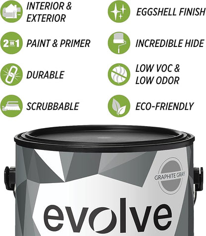 EVOLVE Paint & Primer: Environment-friendly, Low Sheen with One-coat Coverage for Interior &