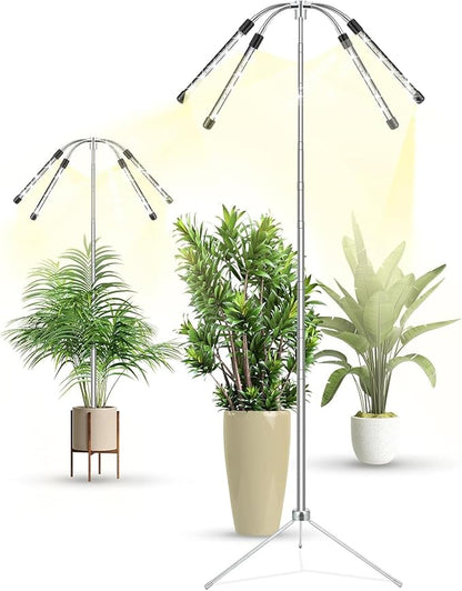 Grow Lights for Indoor Plants Full Spectrum,15-62 Inches Height Adjustable Dsektop and Standing