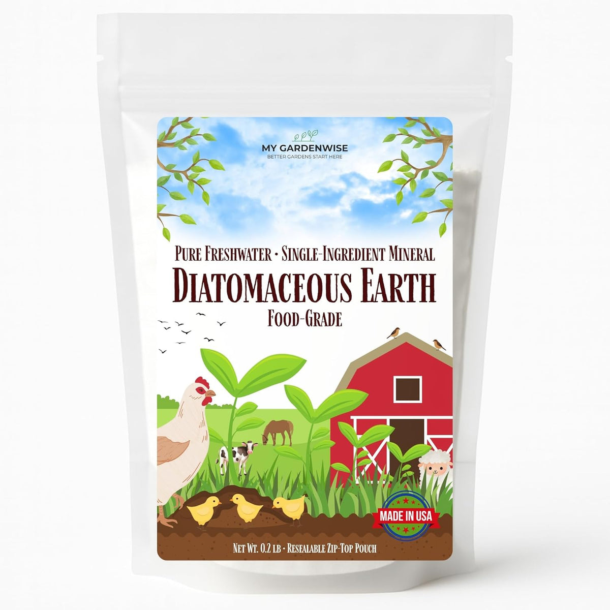 Diatomaceous Earth Food Grade – Diatomaceous Earth (DE) Powder – Pets & Plants Safe – Made in USA