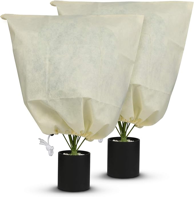 MIXC Plant Covers Freeze Protection, 23.6''×23.6'' Winter Cold Weather Frost Blankets Shrub Jacket
