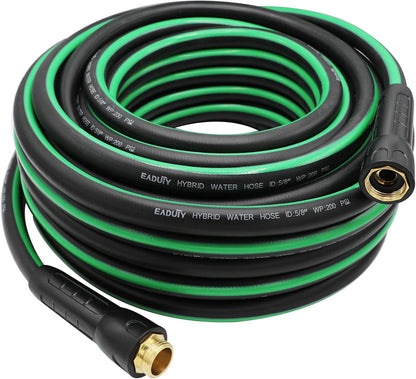 Hybrid Garden Hose 5/8 IN. x 75 FT, Heavy Duty, Lightweight, Flexible with Rotatable Grip Handle