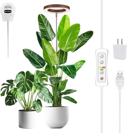 Plant Grow Light,yadoker LED Growing Light Full Spectrum for Indoor Plants, Paired with a Soil