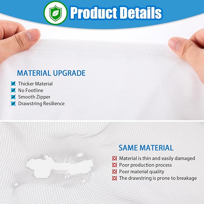 Plant Covers Freeze Protection, Frost Blankets for Outdoor Plants with Drawstring and Zipper, 2.5