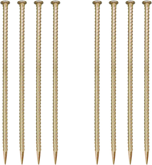 16 Inch Rebar Stakes,8 Pack Metal Rebar Support，1/2 Inch Diameter Galvanized Steel Ground