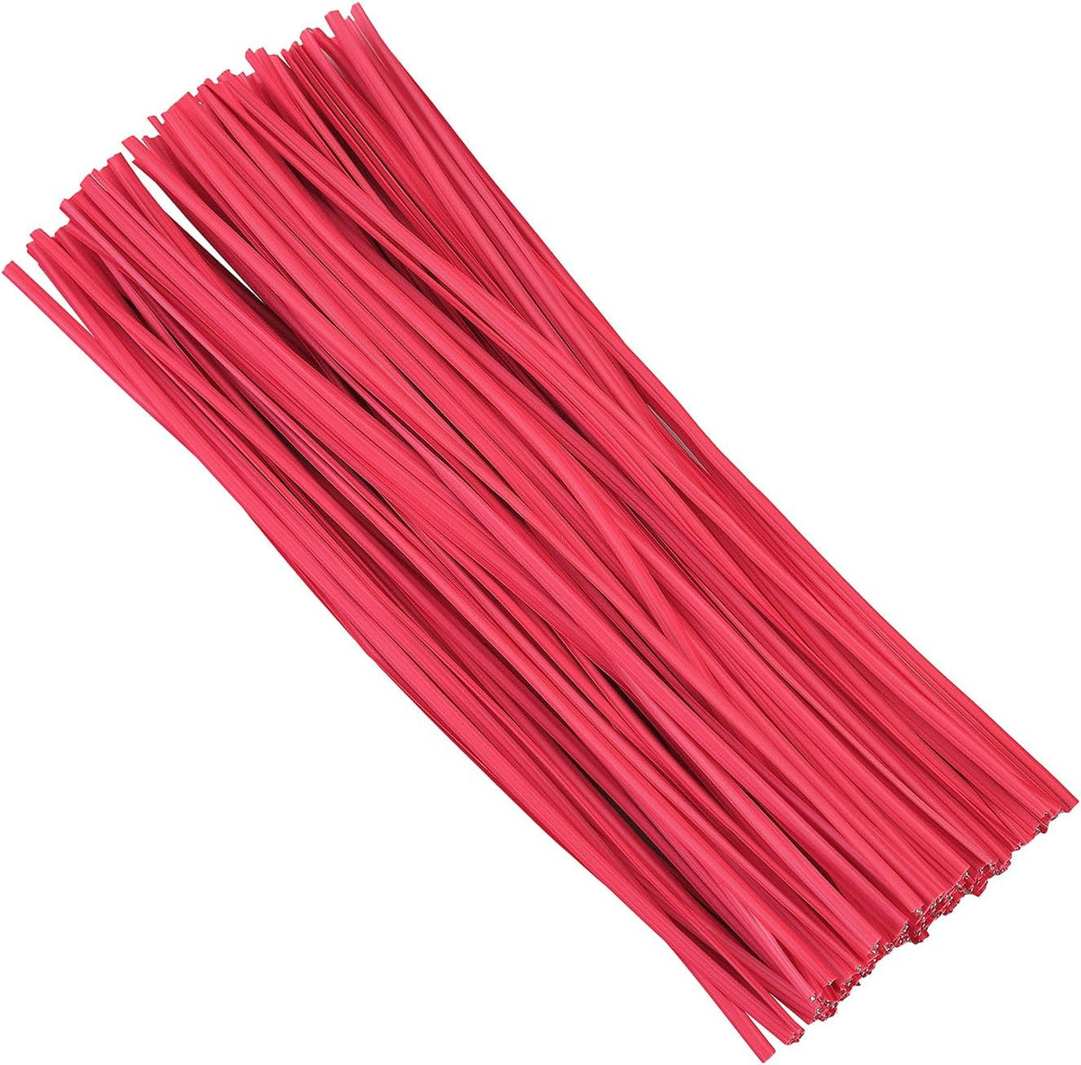 Tangyinrd 300 Pcs 6 inch Red Plastic Twist Ties, Cable Ties, for Bags, Gardening Tools