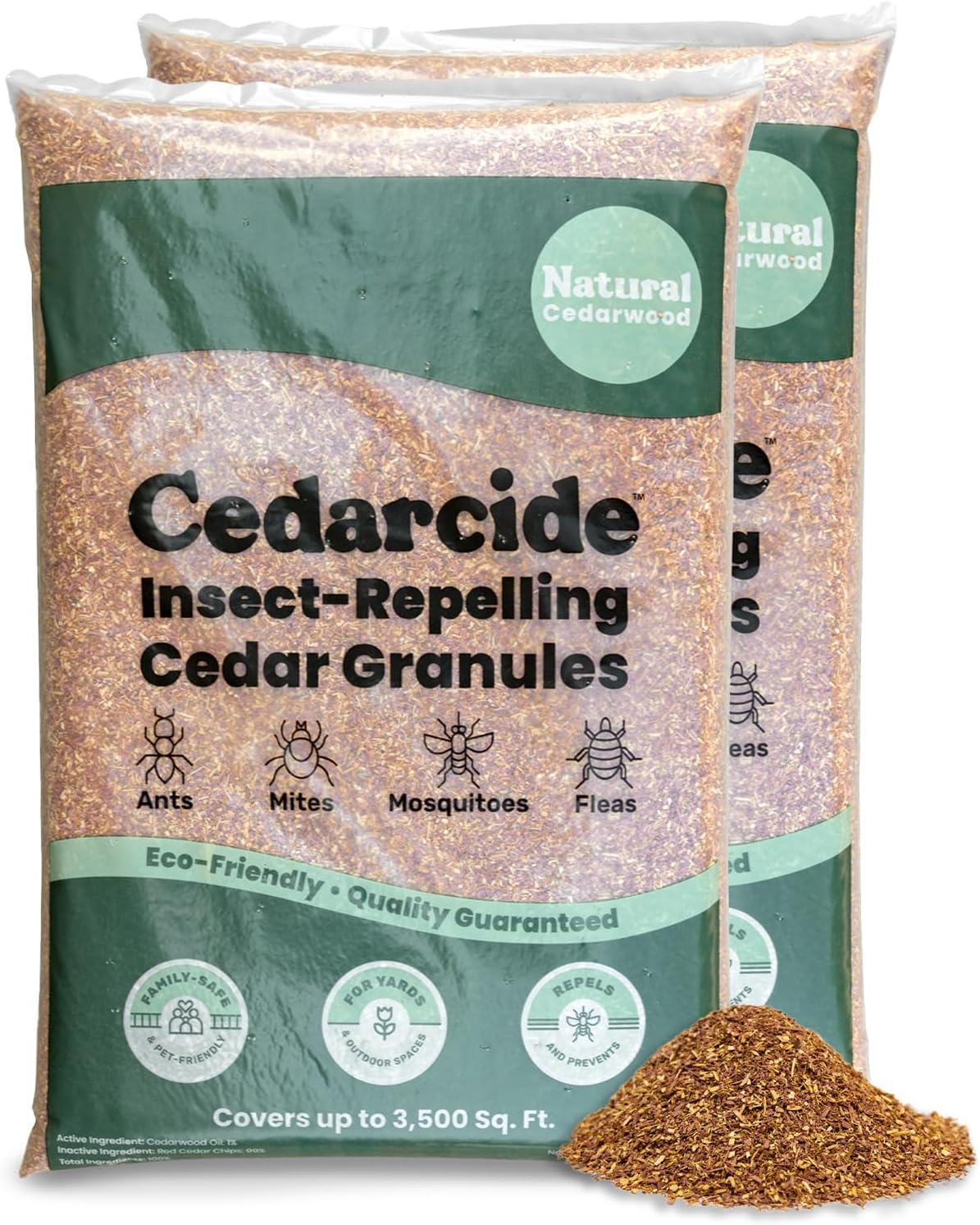 Cedarcide Lawn, Home & Garden Cedar Granules | Repels Fleas, Ticks, Ants & Mosquitoes | Smells