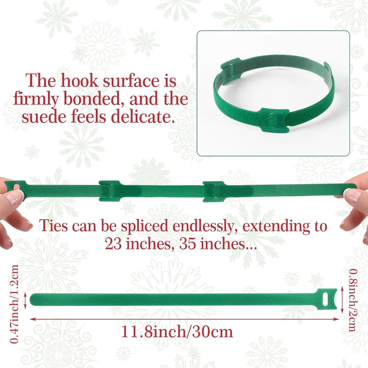 100 Pcs Christmas Garland Ties 12Inch Adjustable Holiday Garland Twist Ties for Holiday Christmas