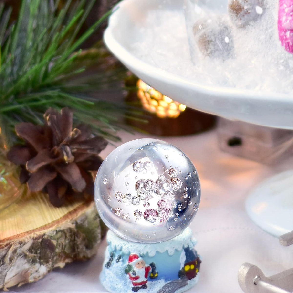 uxcell 50mm/2" Crystal Sphere Ball Glass Solid Decorative Sphere Crystal Ball Prop Ornament for