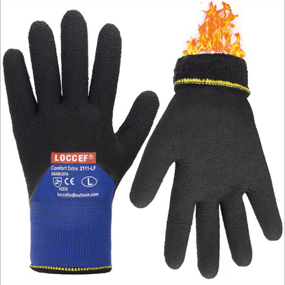 LOCCEF 2 Pairs Winter Work Gloves for Men and Women, Freezer Gloves for Work Below Zero, Thermal