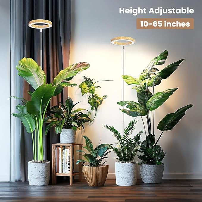 Grow Lights for Indoor Plants, Full Spectrum Plant Lights for Indoor Growing with 6/12/16H Timer, 3