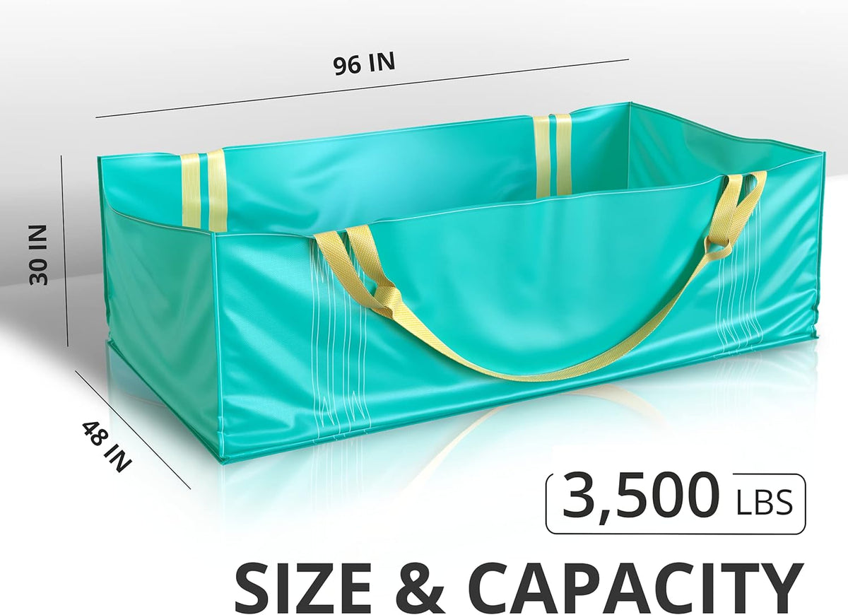 Skywin Dumpster Bag, 2 Pack Foldable and Reusable Trash Bag for Waste Management, Multiple Times