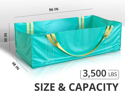 Skywin Dumpster Bag, 2 Pack Foldable and Reusable Trash Bag for Waste Management, Multiple Times