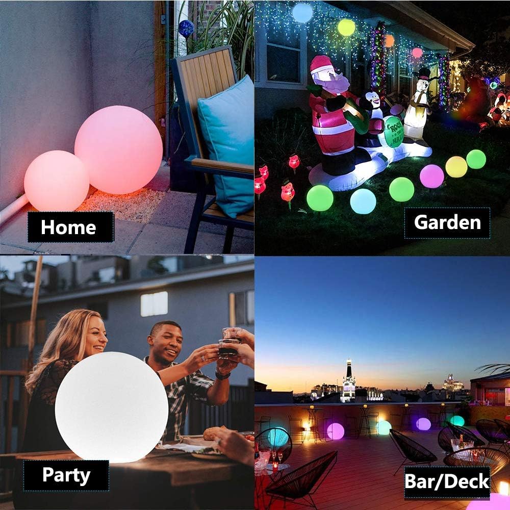 LOFTEK Floating Pool Light - 16-inch Large Ball Lamp with Remote - 3 Modes & 16 RGB Colorful
