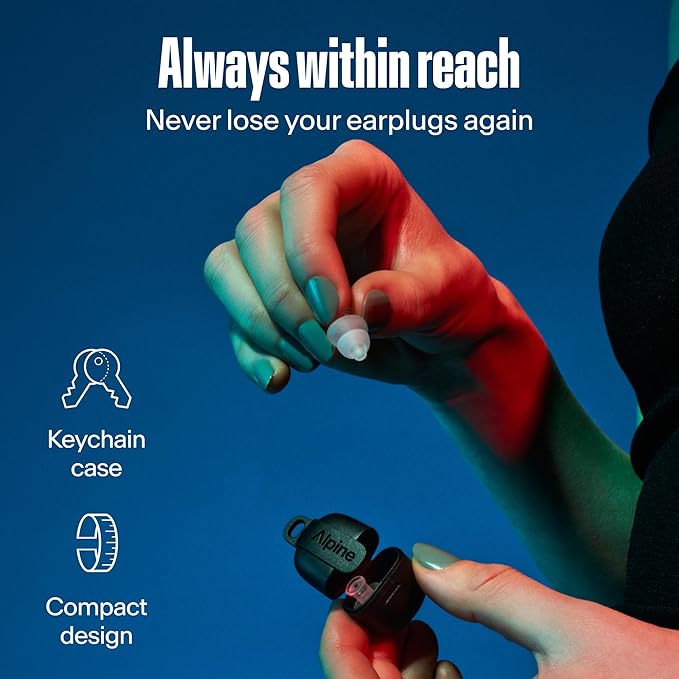 Alpine PartyPlug Concert Ear Plugs with 19dB Noise Reduction - Reusable Hearing Protection for