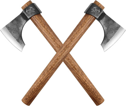Throwing Axe Set, 16.5" Throwing Tomahawk with 1065 High Carbon Steel & Wooden Handle, Perfect for