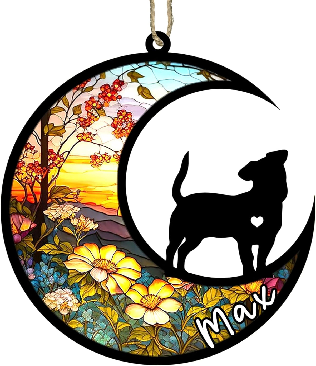 Personalized Dog Memorial, Custom Name Jack Russell Terrier Dog Christmas Ornament with Name