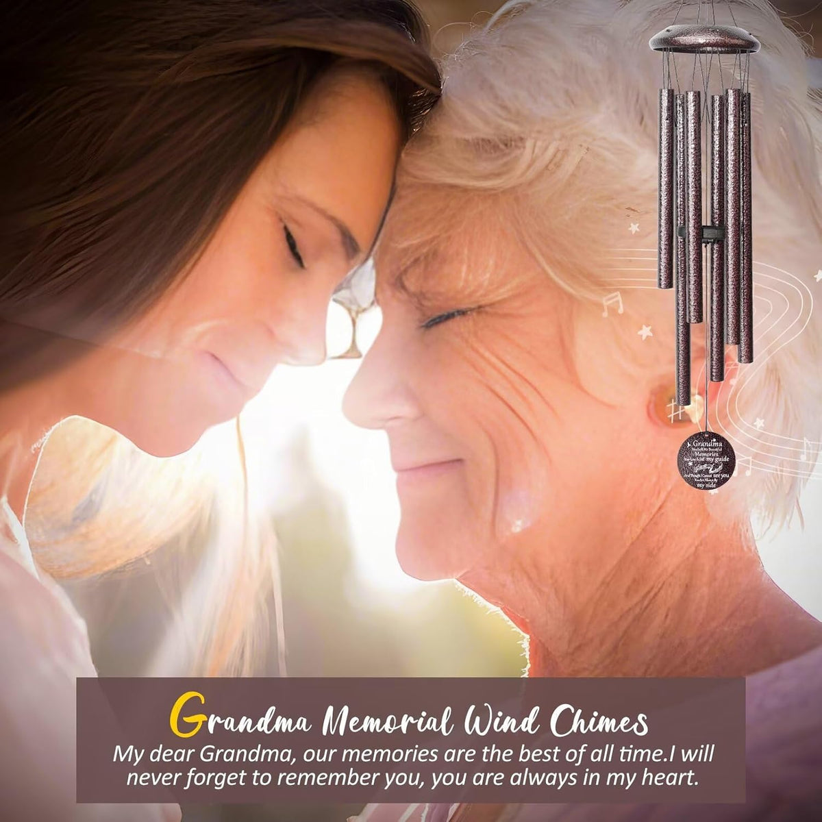 Memorial Gifts for Loss of Grandmother, 25''Memorial Wind Chimes for Loss of Grandma,Sympathy Gifts