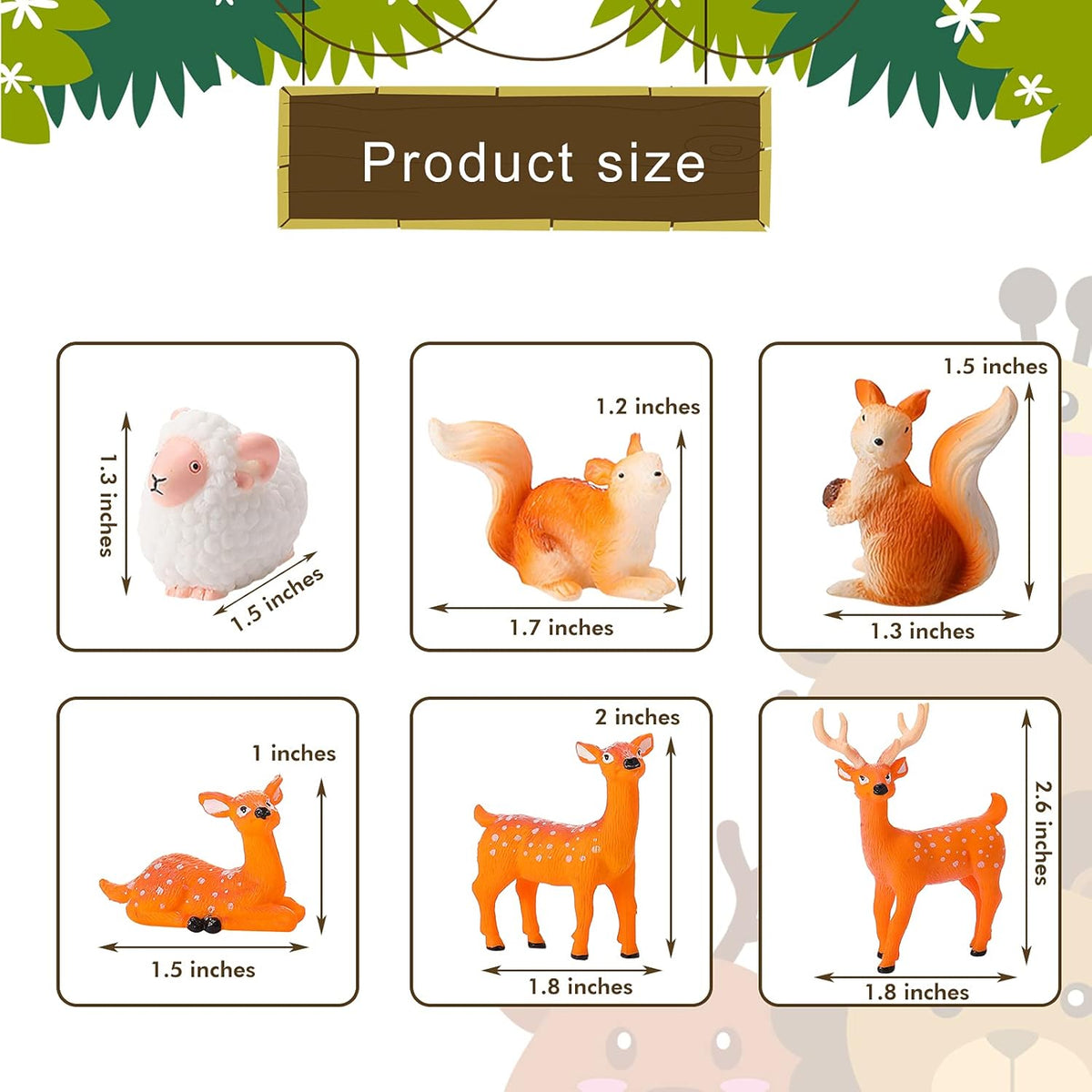 Skylety 12 Pcs Miniature Fairy House Garden Animals Fairy House Figurines Kit Mini Forest Animals