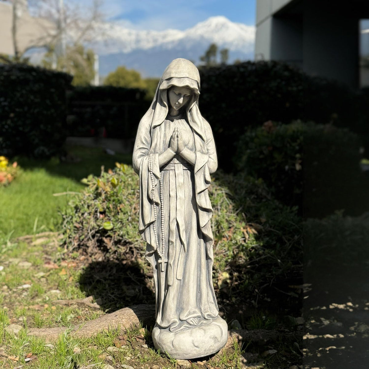 Galt International Virgin Mary Praying Blessed Mother Garden Statue 32" Religious Resin Statue Holy