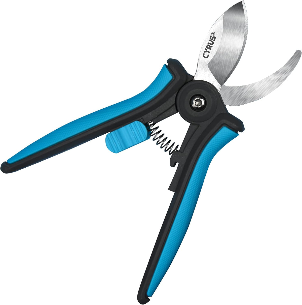 CYRUS 6” Gardening Scissors Hand Pruner Pruning Shear with Curved Stainless Steel Blades Plant