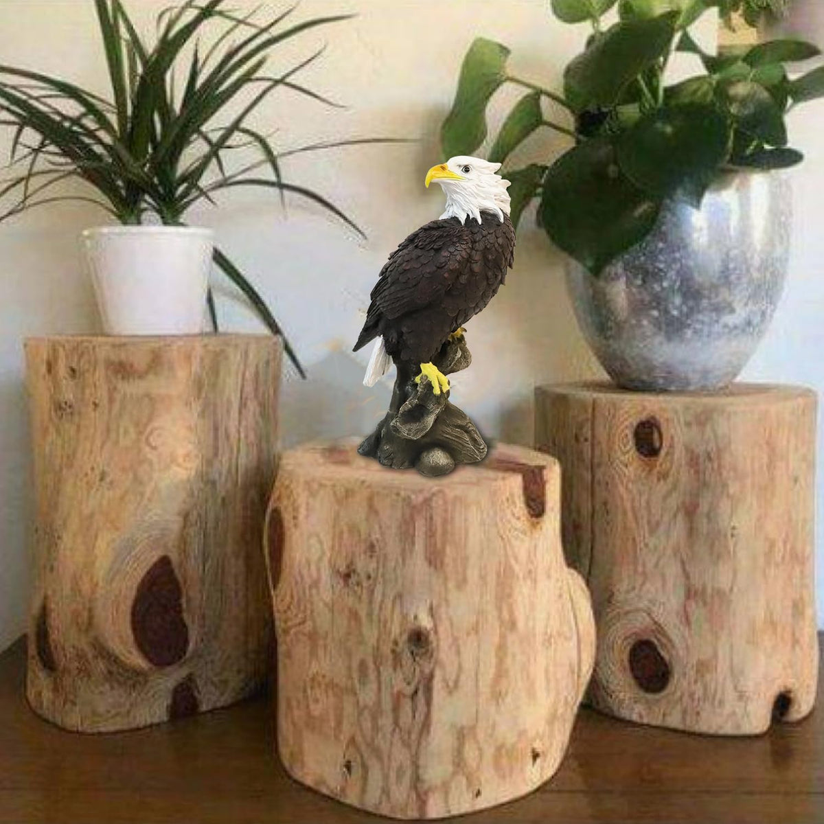 Garden Decor Sculptures Statues Outdoor, Bald Eagle Statue Christmas Animal Decoration, Home Patio