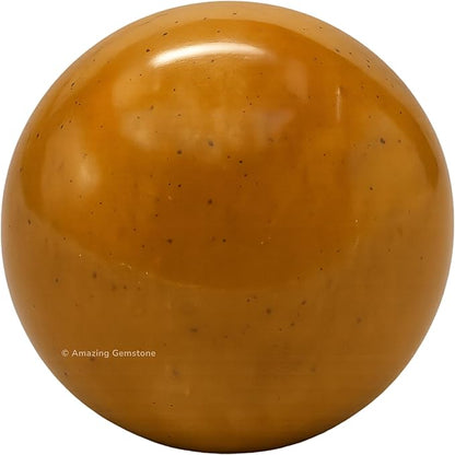 Amazing Gemstone Yellow Jasper Crystal Ball with Stand - 2 Inches Crystal Sphere Meditation Balls