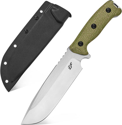 Eafengrow EF143 Fixed Blade Knife AUS-10 Steel Blade Micarta Handle Full Tang EDC Tool Straight