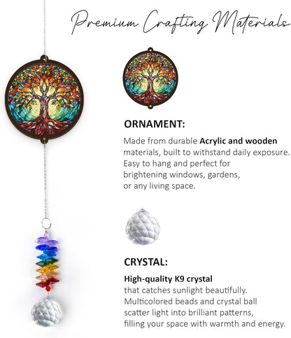 Memorial Suncatcher - Tree of Life Ornament - Sympathy Gift for Loss of Loved One - Bereavement