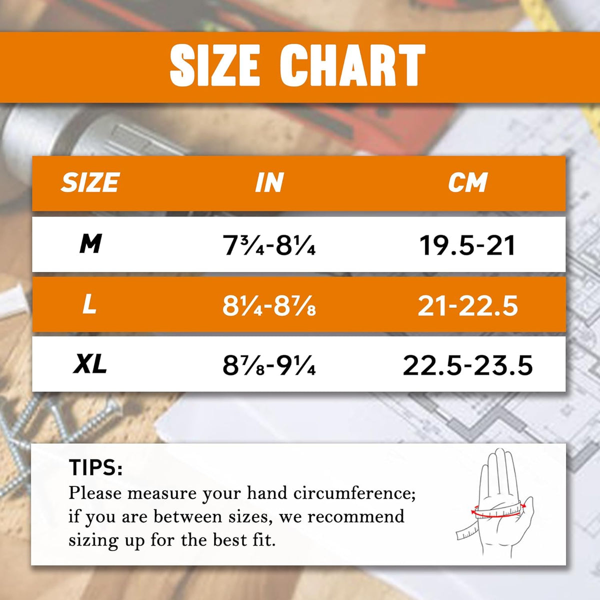 HANDLANDY Men Leather Gardening Gloves, Utility Work Gloves for Mechanics, Construction, Driver