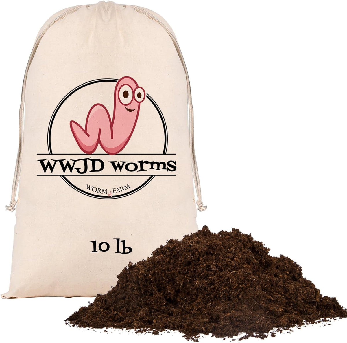 WWJD Worms-10lb Worm Bedding for Nightcrawlers and Red Wigglers (Worms Not Included)-Vermicompost