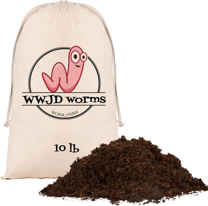 WWJD Worms-10lb Worm Bedding for Nightcrawlers and Red Wigglers (Worms Not Included)-Vermicompost