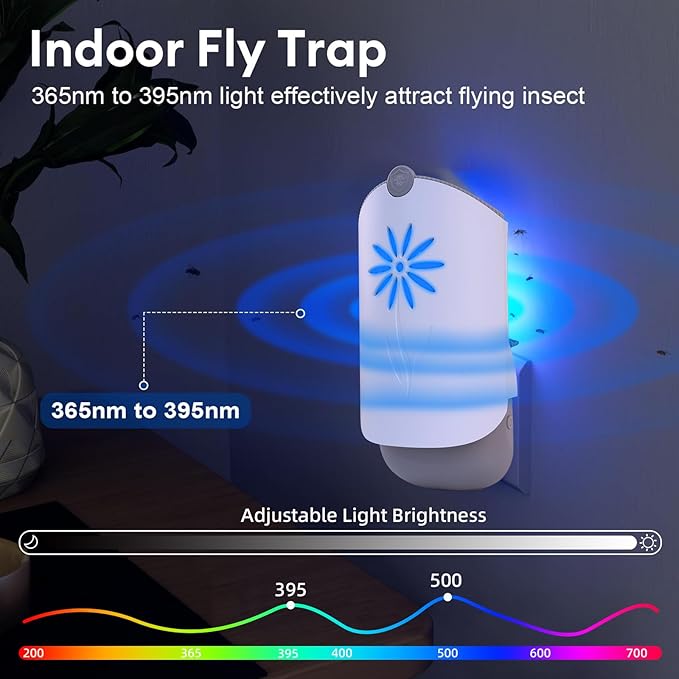 Flying Insect Trap Indoors, Gnat Killer Indoor Captures Fruit Flies, Mosquito and Gnats, Gnat Traps