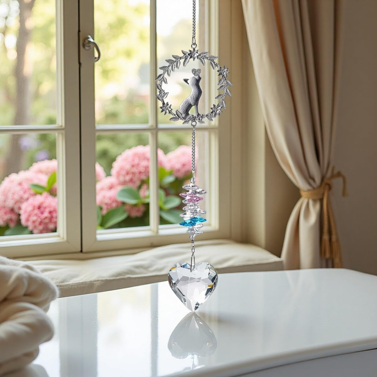 Pet Memorial Suncatcher,Dog Memorial Gifts for Loss of Dog,Cats Remembrance,Pet Loss Sympathy
