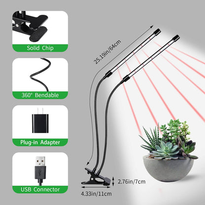Grow Lights for Indoor Plants, Upgrade 84 LEDs Clip Plant Lights, Full Spectrum LED Plant Growing