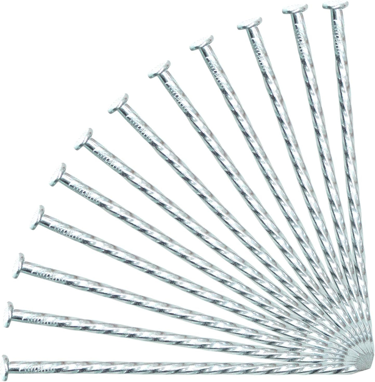 6-Inch Landscape Stakes Spiral Galvanized Landscape Spikes for Weed Barrier, Carpentry, Tent (150)