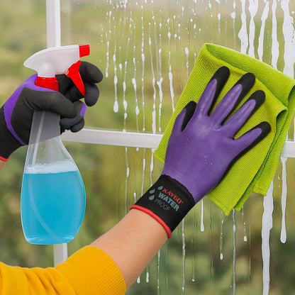 KAYGO Waterproof Work Gloves for Men and Women, Rubber Coated Non-slip Working Gloves for Garden