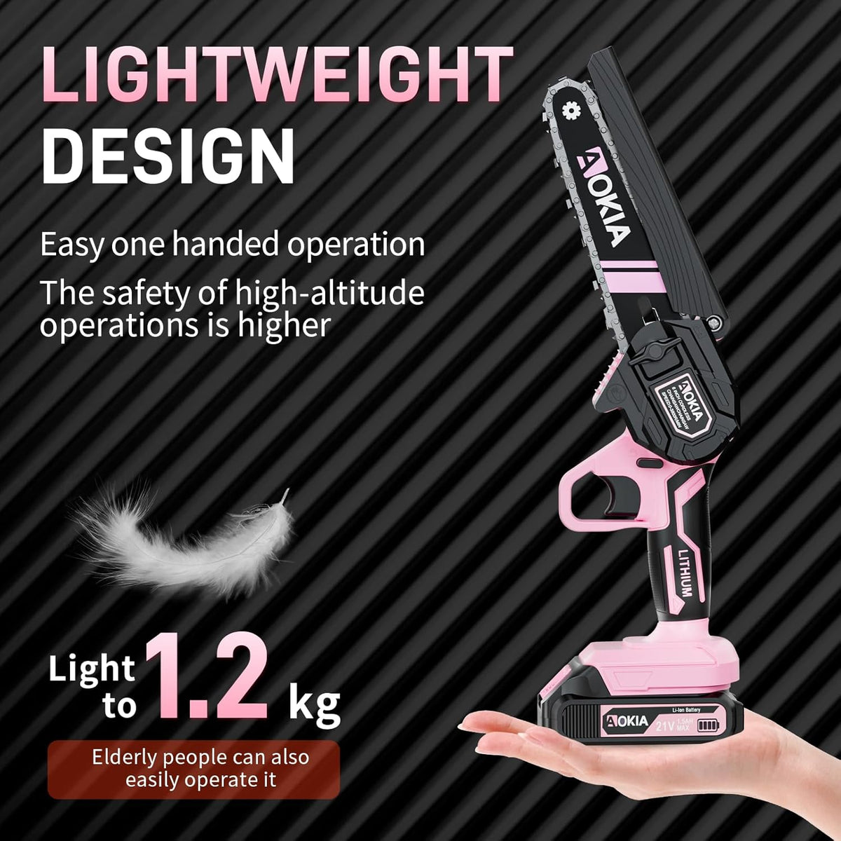 Cordless Mini Chainsaw 21V,6In Electric Chainsaw,Handheld & Portable Power Chain Saw for Tree