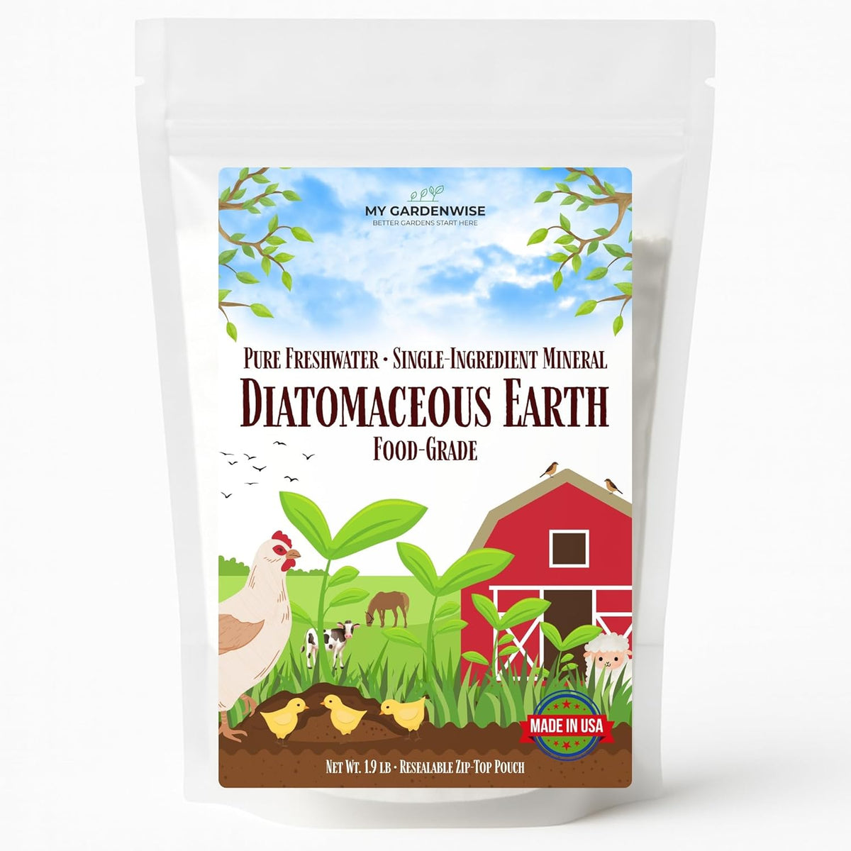 Diatomaceous Earth Food Grade – Diatomaceous Earth (DE) Powder – Pets & Plants Safe – Made in USA