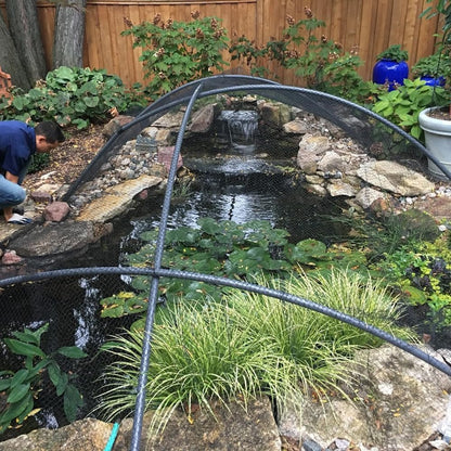 Koi Pond Netting for Leaves 20x30 Ft, 1/2 in Strong Woven Fine Mesh Pond Leaf Net Cover, Protecting