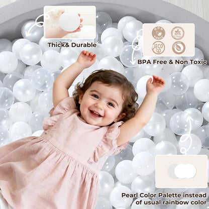 TRENDPLAY Plastic Balls for Ball Pits 2.2 Inch, Pack of 50 100 200 500 Hollow Balls, Perfect for