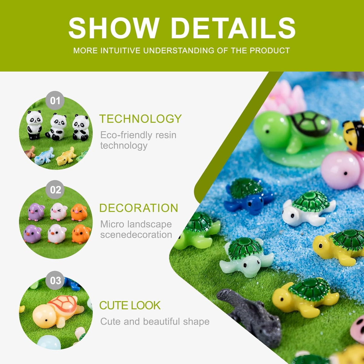 Mini Small Animal Figurines, 54 Pieces Mini Marine Resin Animals, Marine Animals Decorative