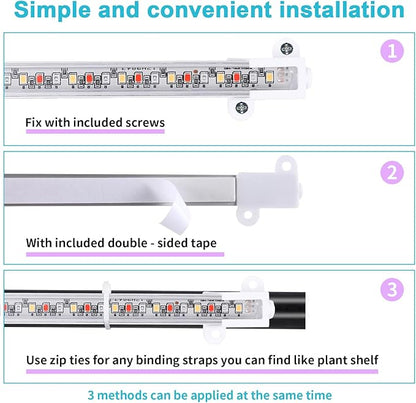 7.8'' LED Grow Light Strips, Grow Lamps for Indoor Plants Full Spectrum, Plant Light with 4/8/12H