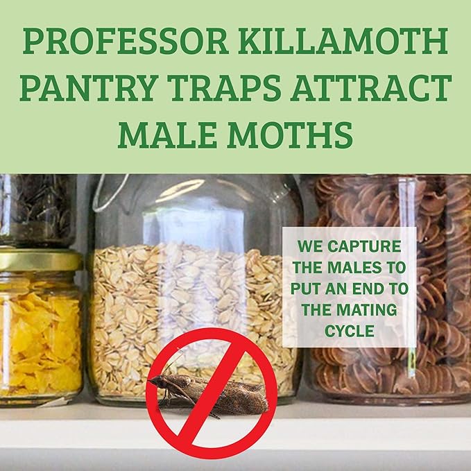 Superior Pantry Moth Traps 6-Pack with Pheromones Prime | No Insecticides | Safe, Non-Toxic and