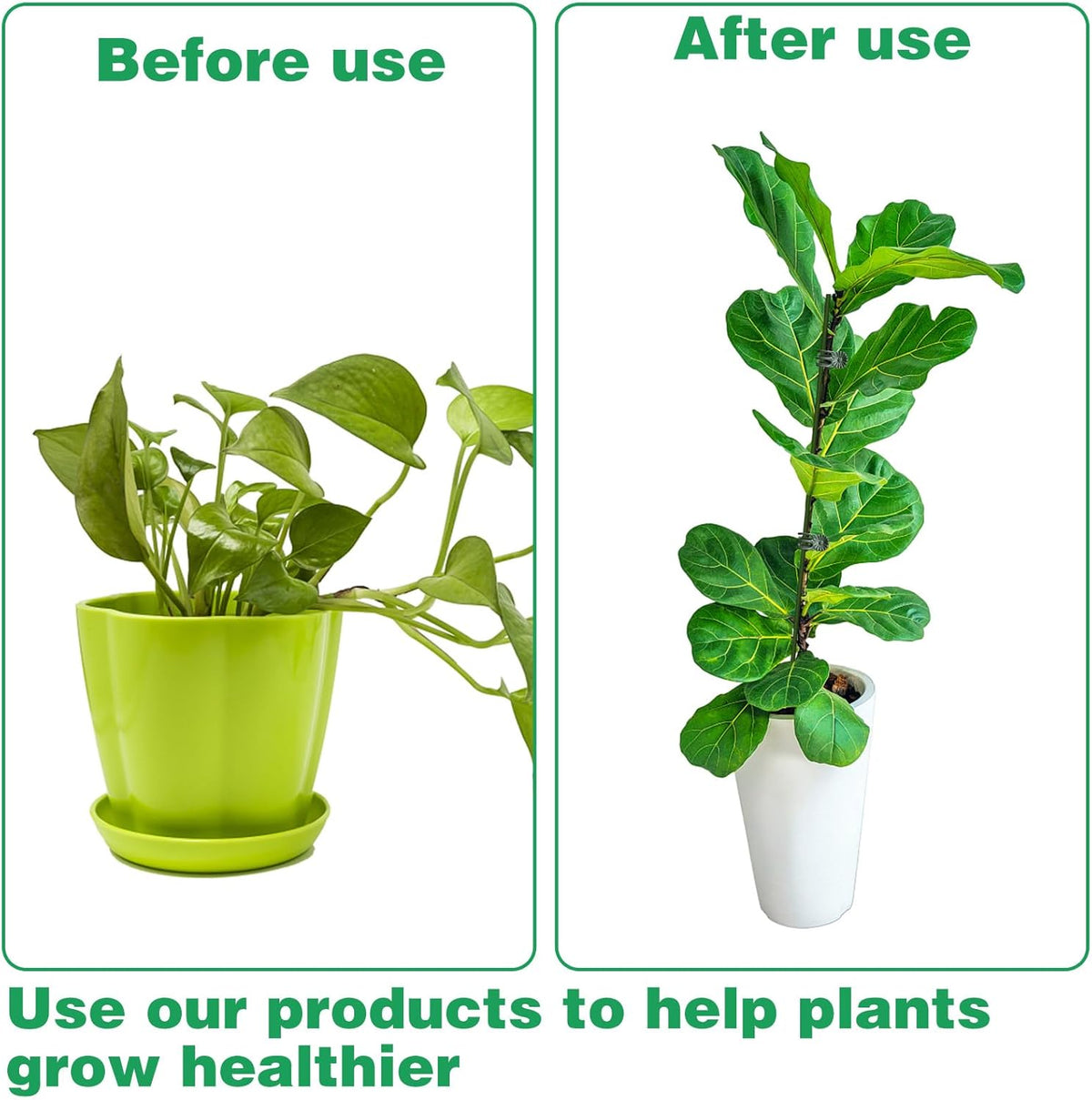 50Pcs Plant Stake Clip Set Green, Plant Sticks Supplies Support Tall, Useful Support Clips, Fine