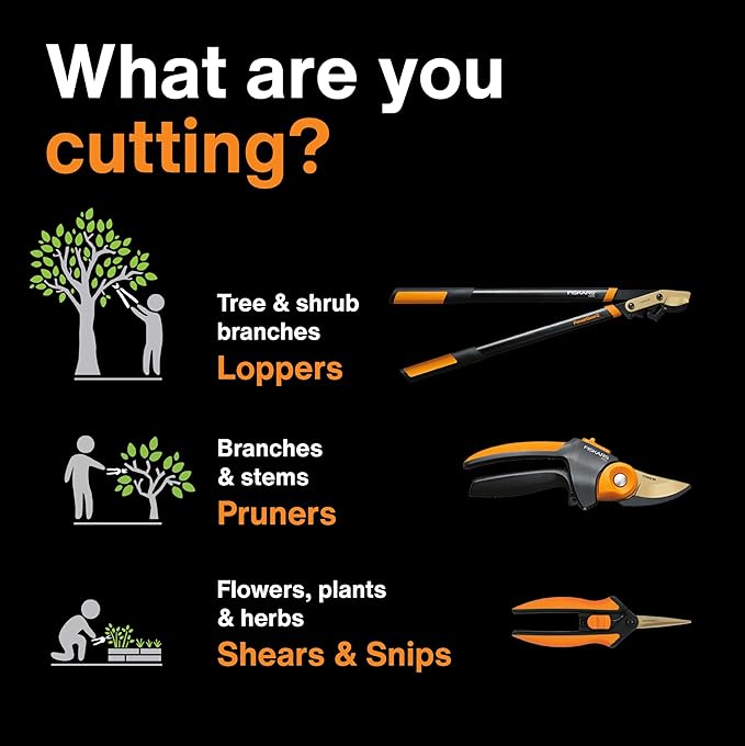 Fiskars Bypass Pruning Shears, 5/8-Inch Cut Capacity Garden Clippers, Gardening Scissors with