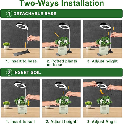 Grow Lights for Indoor Plants, Full Spectrum Plant Lights for Indoor Growing, Height Adjustable