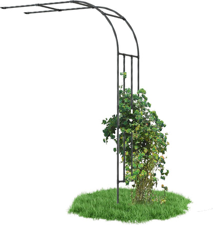 Half Garden Arch Trellis, Trellis Arch for Climbing Plants Outdoor, 7.9FT MetalGarden Arbor, Garden
