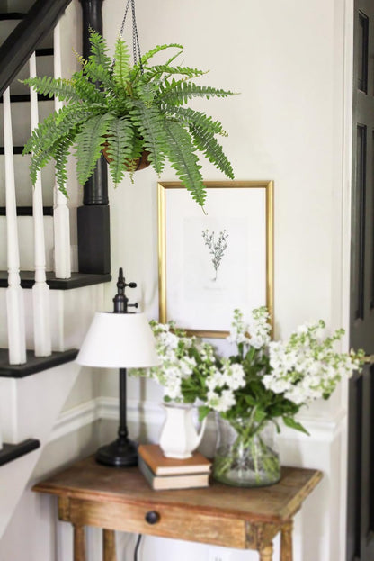 Fake Hanging Plants Large Boston Fern Artificial Plants Outdoor Realistic Fake Ferns with Palm