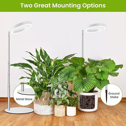 Grow Lights for Indoor Plants Full Spectrum, 80 LEDs Plant Light for Indoor Growing with 2 Mounting