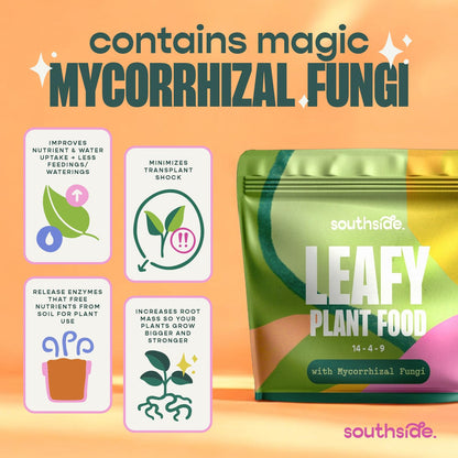 Leafy Plant Food with Mycorrhizal Fungi - Use Year-Round - Makes 200 Liters Gentle Houseplant